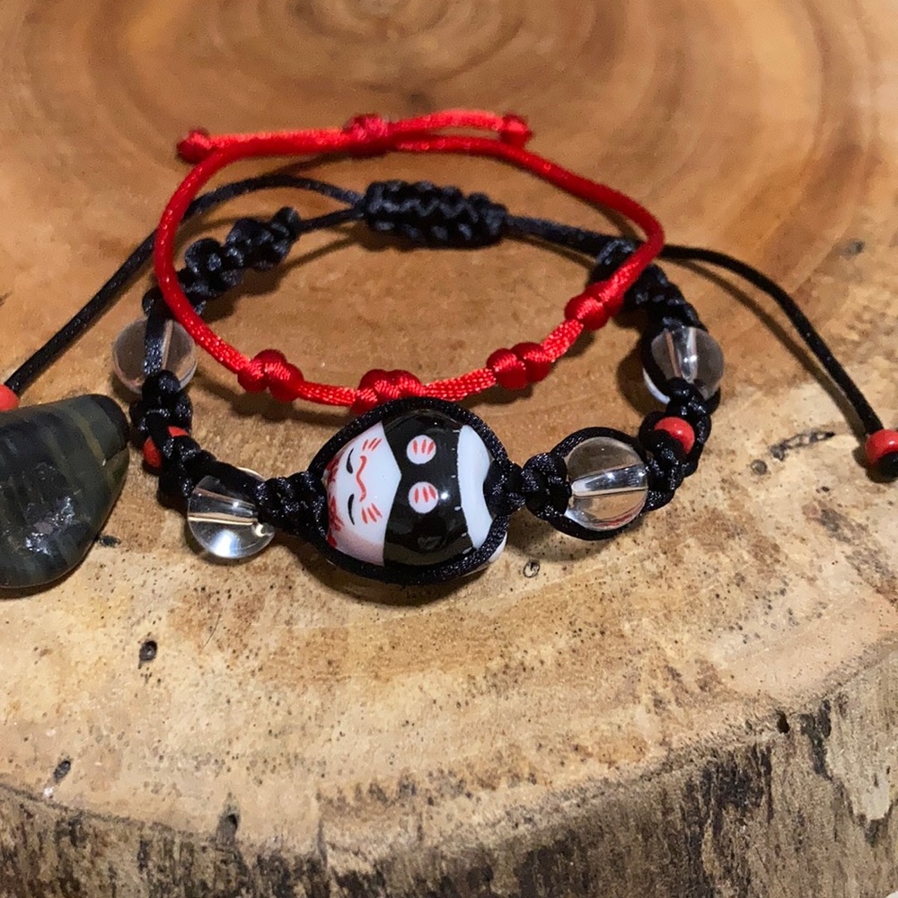 Maneki Neko feng shui  protection bracelet set